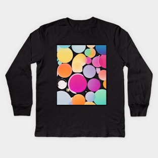 colorful circles design Kids Long Sleeve T-Shirt